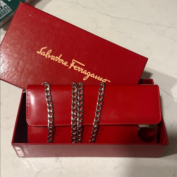 Salvatore Ferragamo Red Leather Wallet